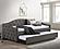 Sadie Upholstered Twin Daybed w/Trundle Grey by Coaster