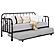Marina Twin Metal Daybed with Trundle Black by Coaster