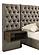 Marley Upholstered Queen Platform Bed w/Headboard Panels Light Brown by Coaster