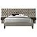 Marley Upholstered Queen Platform Bed w/Headboard Panels Light Brown by Coaster