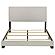 Dorian Fabric Upholstered Panel Bed Cream by Coaster