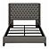 Bancroft Demi-wing Upholstered Full Bed Grey by Coaster