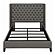 Bancroft Demi-wing Upholstered California King Bed Grey by Coaster