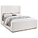 Nala Upholstered Eastern King Wingback Platform Sleigh Bed Cream by Coaster