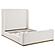Nala Upholstered Eastern King Wingback Platform Sleigh Bed Cream by Coaster