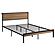 Ricky Queen Platform Bed Light Oak and Black by Coaster