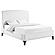 Mosby Upholstered Curved Headboard Eastern King Platform Bed White by Coaster