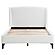 Mosby Upholstered Curved Headboard Eastern King Platform Bed White by Coaster