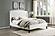 Mosby Upholstered Curved Headboard Eastern King Platform Bed White by Coaster