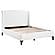 Mosby Upholstered Curved Headboard Queen Platform Bed White by Coaster