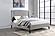 Mosby Upholstered Curved Headboard Queen Platform Bed Light Grey by Coaster