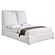 Gwendoline Upholstered Queen Platform Bed w/Pillow Headboard White by Coaster
