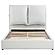 Gwendoline Upholstered Queen Platform Bed w/Pillow Headboard White by Coaster