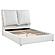 Gwendoline Upholstered Queen Platform Bed w/Pillow Headboard White by Coaster
