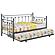 Nocus Spindle Metal Twin Daybed Gray with Trundle by Coaster
