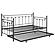 Nocus Spindle Metal Twin Daybed Gray with Trundle by Coaster