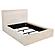 Rebecca Faux Fur Upholstered Bed Cream by Coaster