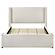 Alamosa Boucle Upholstered Wingback Bed White by Coaster