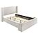 Alamosa Boucle Upholstered Wingback Bed White by Coaster