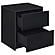 Westpark 2-Drawer Nightstand LED Lights and USB Black by Coaster