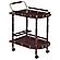 Palmer 2-tier Serving Cart Merlot and Brass by Coaster