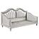 Evangeline Upholstered Twin Daybed with Faux Diamond Trim Silver and Ivory by Coaster