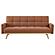 Kourtney Upholstered Track Arms Convertible Sofa Bed Terracotta by Coaster