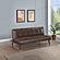 Jenson Multipurpose Upholstered Tufted Convertible Sofa Bed Dark Coffee Brown by Coaster