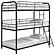 Garner Triple Twin Bunk Bed with Ladder Gunmetal by Coaster