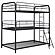 Garner Triple Twin Bunk Bed with Ladder Gunmetal by Coaster