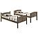 Flynn Wood Twin Over Twin Bunk Bed Weathered Brown by Coaster