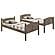 Flynn Wood Twin Over Twin Bunk Bed w/Mattress Weathered Brown by Coaster