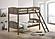 Flynn Wood Twin Over Twin Bunk Bed w/Mattress Weathered Brown by Coaster
