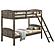 Flynn Wood Twin Over Twin Bunk Bed w/Mattress Weathered Brown by Coaster