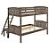 Flynn Wood Twin Over Full Bunk Bed Weathered Brown by Coaster