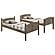 Flynn Wood Twin Over Full Bunk Bed Weathered Brown by Coaster