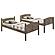 Flynn Wood Twin Over Full Bunk Bed w/Mattress Weathered Brown by Coaster