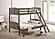 Flynn Wood Twin Over Full Bunk Bed w/Mattress Weathered Brown by Coaster
