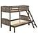 Flynn Wood Twin Over Full Bunk Bed Weathered Brown by Coaster