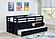 Carlsbad Wood Twin Captains Bed w/Trundle Navy Blue by Coaster