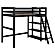 Anica 3-shelf Wood Twin Loft Bed Black by Coaster