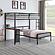 Fisher 2-piece Metal Workstation Loft Bed Set (w/Twin Bed) Gunmetal by Coaster
