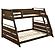 Holden Wood Veneer Twin Over Full Bunk Bed Walnut by Coaster