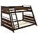 Holden Wood Veneer Twin Over Full Bunk Bed Walnut by Coaster