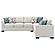 Ashford Chenille Upholstered Sleeper Sectional Sofa Greige by Coaster