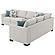 Ashford Chenille Upholstered Sleeper Sectional Sofa Greige by Coaster