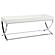 Walton Bench with Metal Base White and Chrome by Coaster