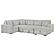 Devonshire Sleeper Sectional Sofa Storage Chaise Grey by Coaster