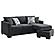 Storey Upholstered Sleeper Sectional Chaise Sofa Dark Grey by Coaster
