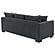Storey Upholstered Sleeper Sectional Chaise Sofa Dark Grey by Coaster
